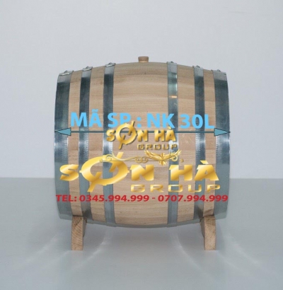 thùng rượu gỗ sồi loại 30L